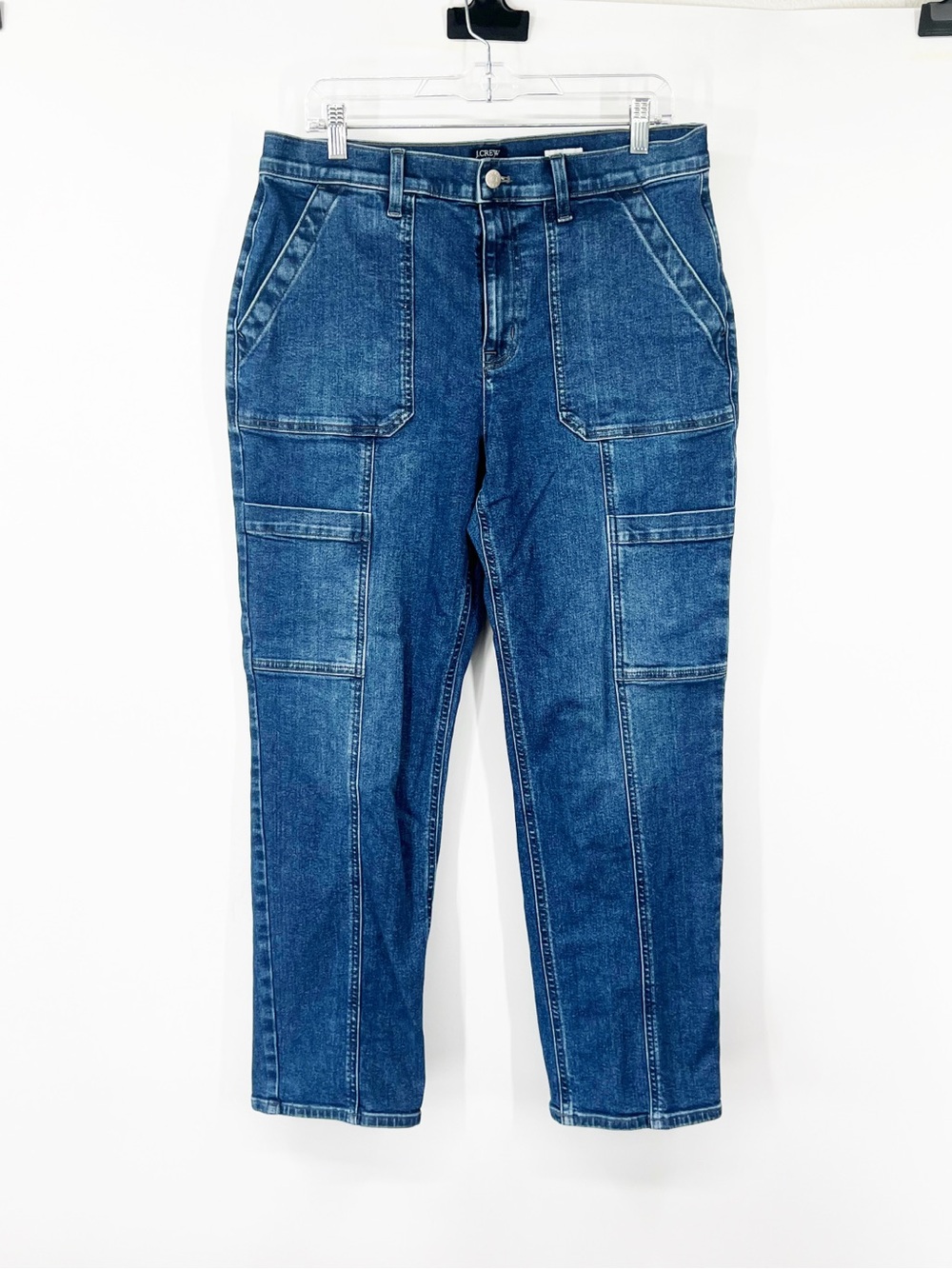 J. Crew Factory Premium Edition Straight-Leg Cargo Jeans High Rise